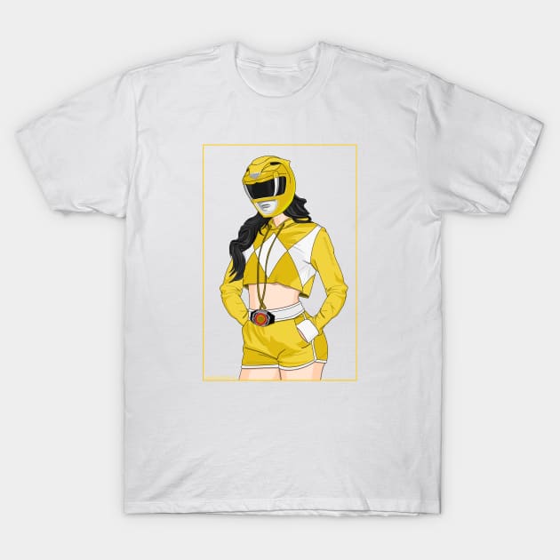 Yellow Ranger Casual Style T-Shirt by Zapt Art